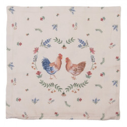 Bavlněný povlak na polštář Chicken and Rooster - 40*40 cm