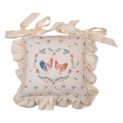 Bavlněný povlak na podsedák Chicken and Rooster  - 40*40 cm