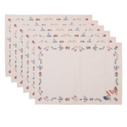 Set 6ks textilní prostírání Chicken and Rooster - 48*33 cm