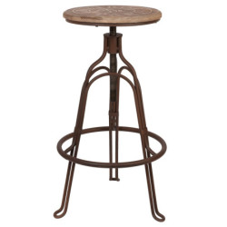 Kovová vytáčecí stolička Bistro - Ø 35*60 cm