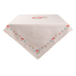 Bavlněný ubrus s květy Little Rose Collection - 100*100 cm