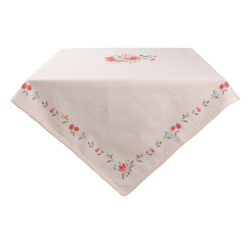 Bavlněný ubrus s květy Little Rose Collection - 100*100 cm