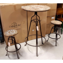 Kovová vytáčecí stolička Bistro - Ø 35*60 cm