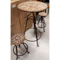 Kovová vytáčecí stolička Bistro - Ø 35*60 cm