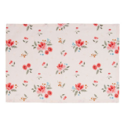 Sada 6ks bavněných prostírání s květy Little Rose Collection - 48*33 cm