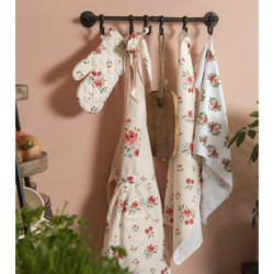 Sada 6ks bavlněných ubrousků s květy Little Rose Colllection - 40*40 cm