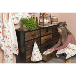 Sada 6ks bavlněných ubrousků s květy Little Rose Colllection - 40*40 cm