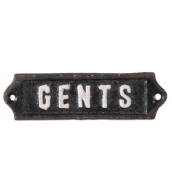 Kovová cedulka Gents - 12*1*3 cm
