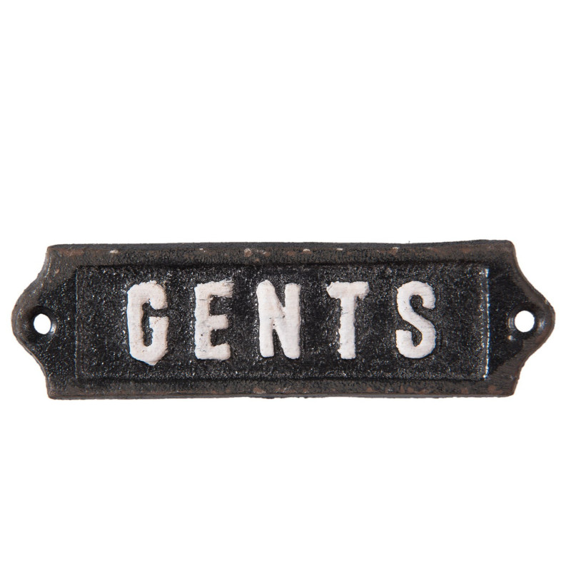 Kovová cedulka Gents - 12*1*3 cm