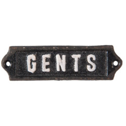 Kovová cedulka Gents - 12*1*3 cm