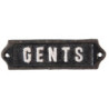 Kovová cedulka Gents - 12*1*3 cm