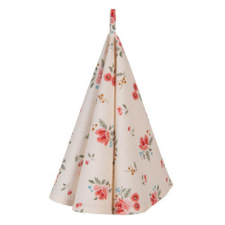 Kulatá bavlněná utěrka s květy Little Rose Collection  -Ø 82 cm