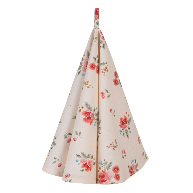 Kulatá bavlněná utěrka s květy Little Rose Collection  -Ø 82 cm