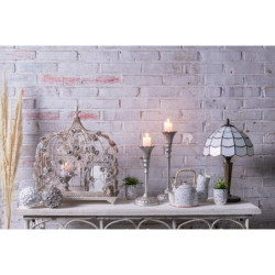 Porcelánová konvička se sítkem modrá kvítka - Ø 14*14 cm / 0,7L