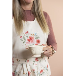Kulatá bavlněná utěrka s květy Little Rose Collection  -Ø 82 cm