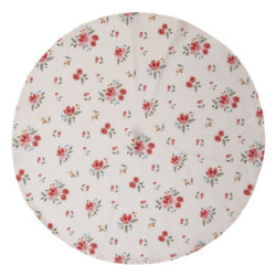 Kulatá bavlněná utěrka s květy Little Rose Collection  -Ø 82 cm