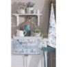 Porcelánová konvička se sítkem modrá kvítka - Ø 14*14 cm / 0,7L