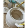 Porcelánová konvička se sítkem modrá kvítka - Ø 14*14 cm / 0,7L