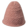 Růžová pletená zimní čepice - 20 cm
