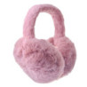Růžové skládací chlupaté klapky na uši - Ø 13cm - one size
