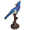 Stolní lampa Tiffany Blue Parrot - 15*12*33 cm E14/max 1*25W