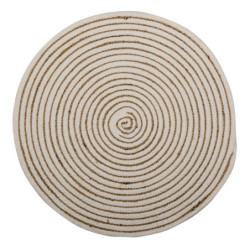 Kulaté pruhované jutové prostírání - Ø 40*1 cm
