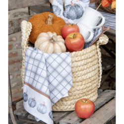 Sada 3ks pletených košíků s uchy Jasmin - Ø 34*36 / Ø 29*37 / Ø 26*31 cm