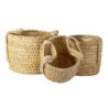 Sada 3ks pletených košíků s uchy Jasmin - Ø 34*36 / Ø 29*37 / Ø 26*31 cm