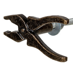 Sada 4ks kovová černo-hnědá úchytka s patinou kleště Majori - 6*3*3 cm