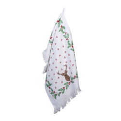 Kuchyňský froté ručník s jelenem a cesmínou Holly Christmas - 40*66 cm
