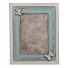 Krémovo-tyrkysový fotorámeček s motýlem  - 21*2*26 cm / 13*18 cm