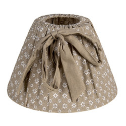 Béžové stínidlo s bílými květy a mašlí Melia - Ø 25*16 cm