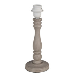 Hnědá dřevěná noha k lampě s patinou Jordi - Ø 12*31 cm