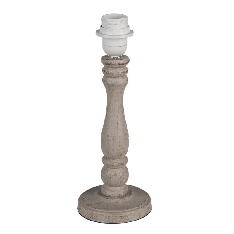 Hnědá dřevěná noha k lampě s patinou Jordi - Ø 12*31 cm