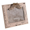 Růžový dřevěný fotorámeček s andělskými křídly - 24*3*19 cm / 13*18 cm