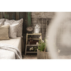 Bílý oválný fotorámeček s andělíčkem - 14*3*23 cm / 9*13 cm