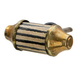 Pruhovaná úchytka se zlatým zakončením Cherita - 6*3*3 cm