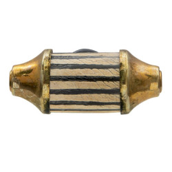 Pruhovaná úchytka se zlatým zakončením Cherita - 6*3*3 cm