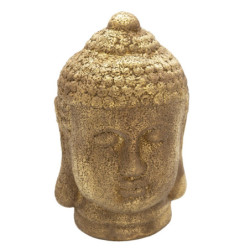 Zlatá keramická dekorace hlava Buddhy - 14*14*23 cm