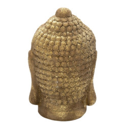 Zlatá keramická dekorace hlava Buddhy - 14*14*23 cm