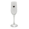 Sklenička na šampaňské se srdíčkem Love Birds - Ø 5*23 cm / 200 ml