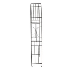 Hnědý zahradní kovový oblouk na květiny - 123*40*243 cm