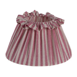 Pruhované bordo-béžové stínidlo Alea  - Ø 22*12 cm