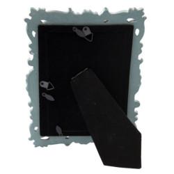 Modrý fotorámeček s ornamenty a patinou - 16*3*22 cm / 10*15 cm