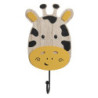 Nástěnný kovový háček s dřevěnou hlavou žirafy - 11*4*21 cm