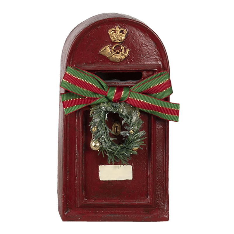 Dekorace retro poštovní schránka s věncem - 8*6*15 cm