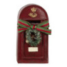 Dekorace retro poštovní schránka s věncem - 8*6*15 cm