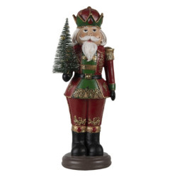 Dekorace Louskáček s vánočním stromečkem - 13*10*32 cm