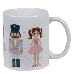 Keramický hrneček s Louskáčkem a panenkou - Ø 9*10 cm / 300 ml