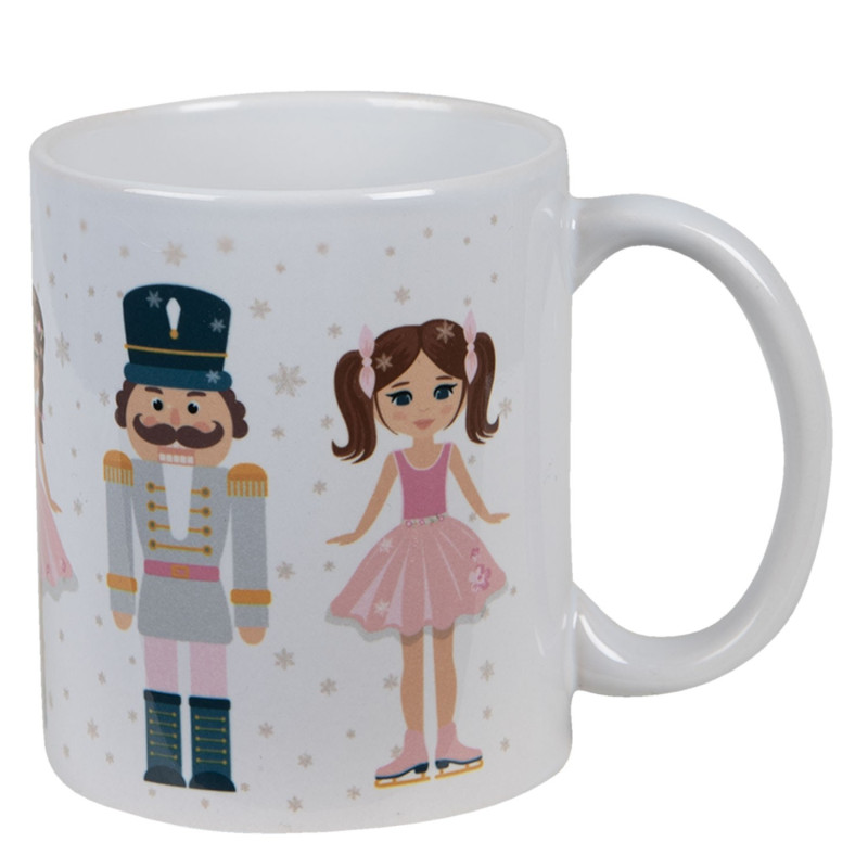 Keramický hrneček s Louskáčkem a panenkou - Ø 9*10 cm / 300 ml